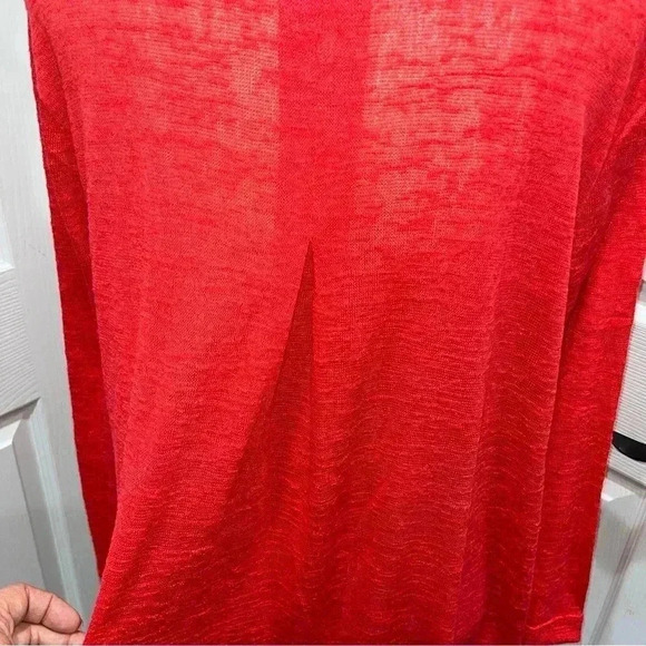 Philosophy lightweight plus size Barbie pink pullover scoop neck sweater - Picture 4 of 5